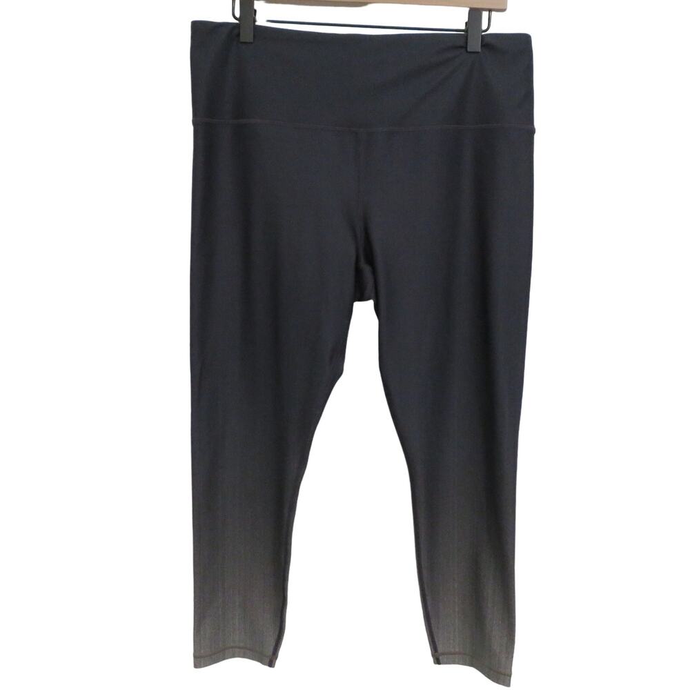 Athleta Womens Sz XL Gray Ombre High Rise Leggings Dark Gray Light Gray Athletic